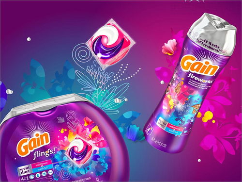 美国GAIN洗衣液洗衣凝珠日化用品 logo设计与包装视觉策略解析